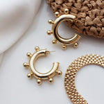 Brinco de Argola Tubo Carolina Folheado a Ouro 18k - Piuka