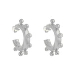 Brinco de Argola Tubo Carolina Folheado em Ródio Branco - Piuka