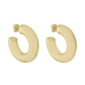 Brinco de Argola Tubo G Ariel Folheado a Ouro 18k - Piuka