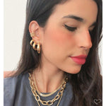 Brinco de Argola Tubo Lele G Folheado a Ouro 18k - Piuka