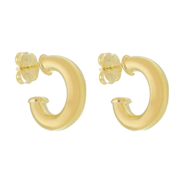 Brinco de Argola Tubo Lele P Folheado a Ouro 18k