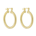 Brinco de Argola Tubo Nana G Folheado a Ouro 18k - Piuka