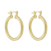 Brinco de Argola Tubo Nana G Folheado a Ouro 18k - Piuka