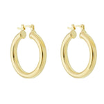 Brinco de Argola Tubo Nana M Folheado a Ouro 18k - Piuka