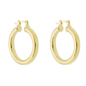Brinco de Argola Tubo Nana M Folheado a Ouro 18k - Piuka