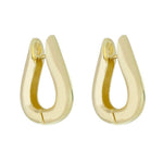 Brinco de Argola V Luci Folheado a Ouro 18k - Piuka