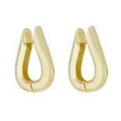 Brinco de Argola V Luci Folheado a Ouro 18k - Piuka