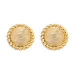 Brinco de Botão Layla Folheado a Ouro 18k - Piuka