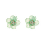 Brinco de Flor Hortênsia Verde - Piuka