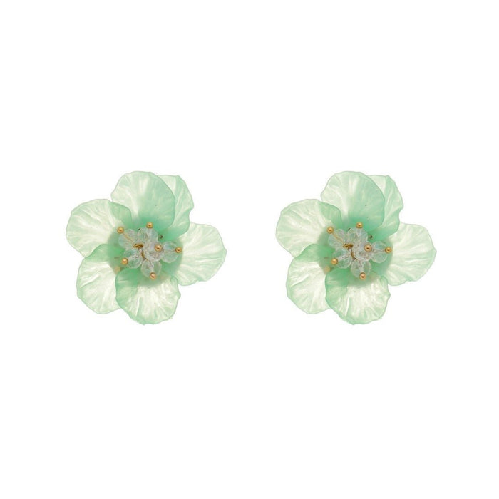 Brinco de Flor Hortênsia Verde