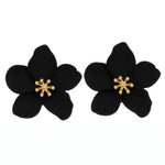 Brinco de Flor Jasmim Preto - Piuka