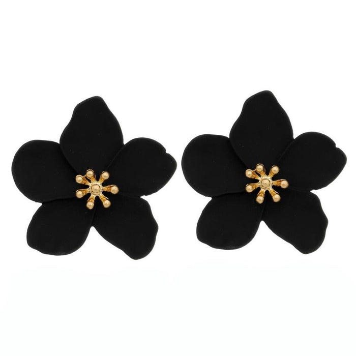 Brinco de Flor Jasmim Preto