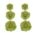 Brinco de Flor Malva Verde - Piuka