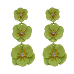 Brinco de Flor Malva Verde - Piuka