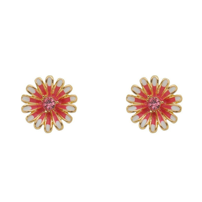 Brinco de Flor Papoulas Rosa