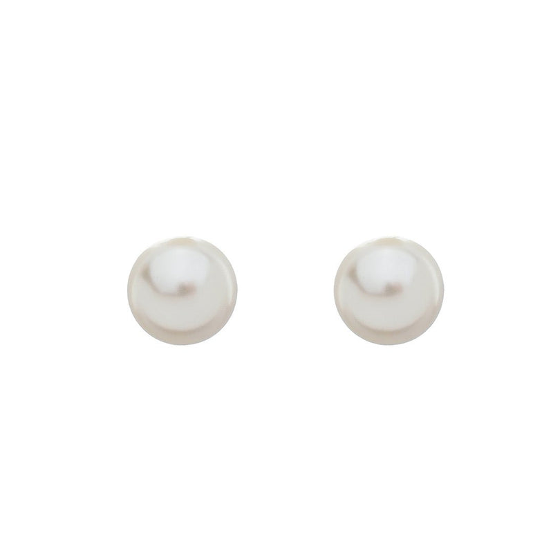 Brinco de Perola Audrey G Folheado em Ródio Branco - Piuka