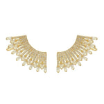 Brinco Ear Cuff Glória Zircônias Folheado a Ouro 18k - Piuka
