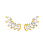 Brinco Ear Cuff Helena Zircônias Folheado a Ouro 18k - Piuka