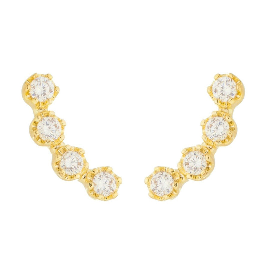 Brinco Ear Cuff July Zircônias Folheado a Ouro 18k - Piuka