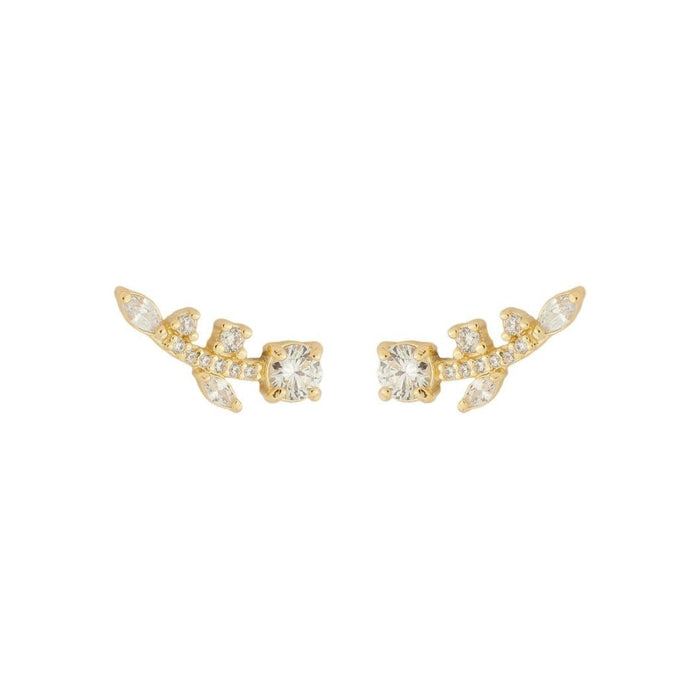 Brinco Ear Cuff July Zircônias Folheado a Ouro 18k