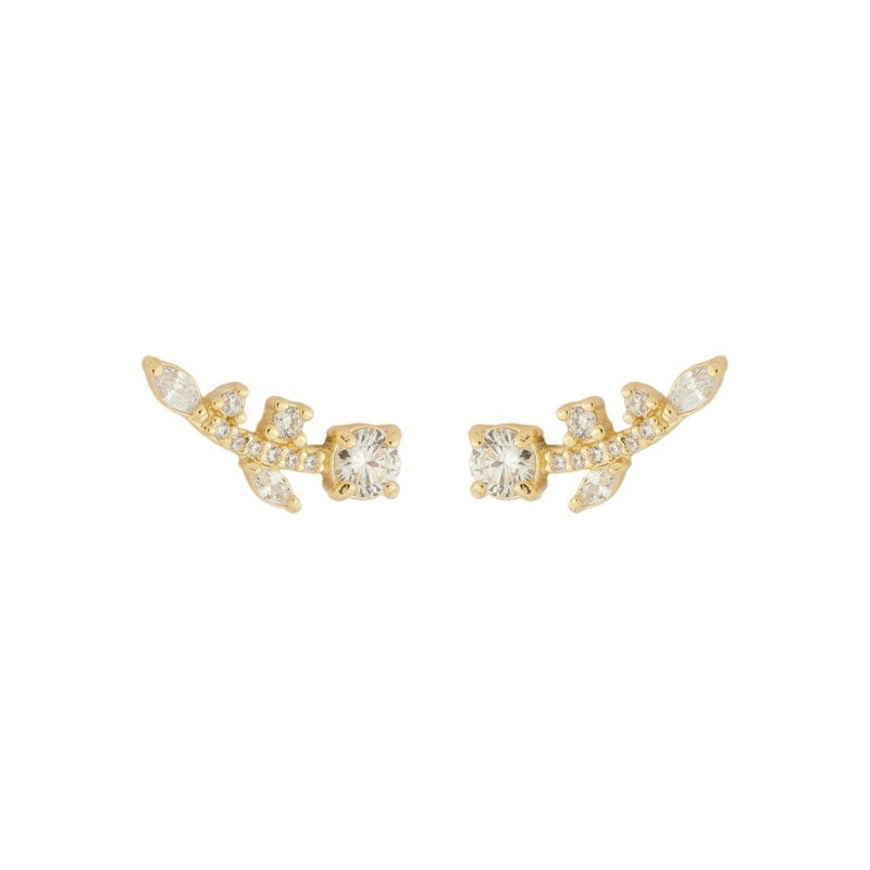 Brinco Ear Cuff July Zircônias Folheado a Ouro 18k - Piuka