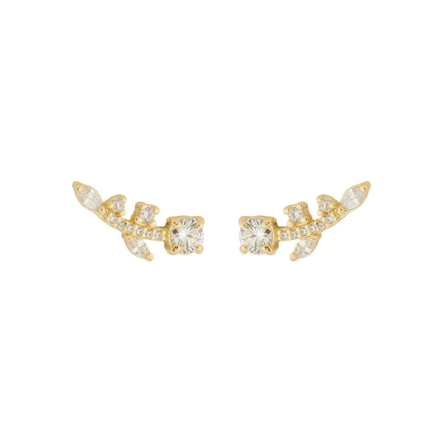 Brinco Ear Cuff July Zircônias Folheado a Ouro 18k - Piuka