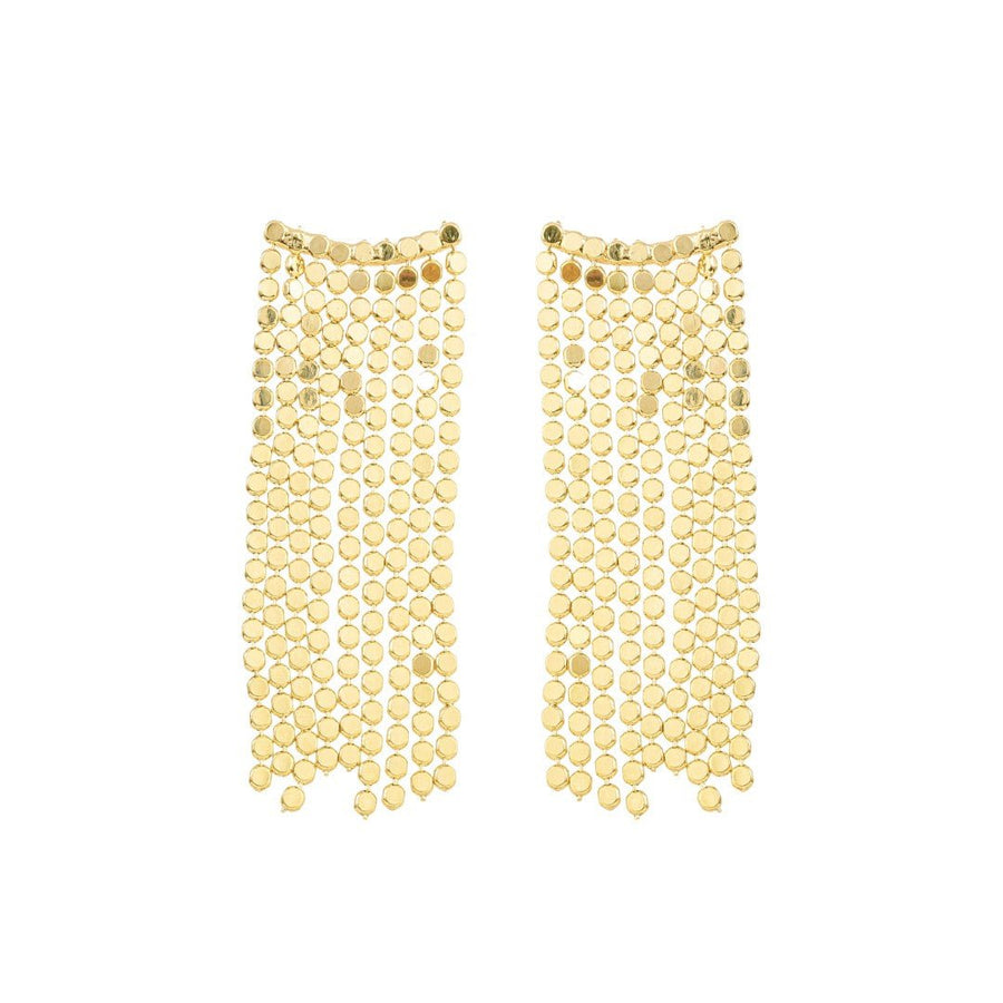 Brinco Ear Cuff Marcela Franjas Folheado a Ouro 18k - Piuka