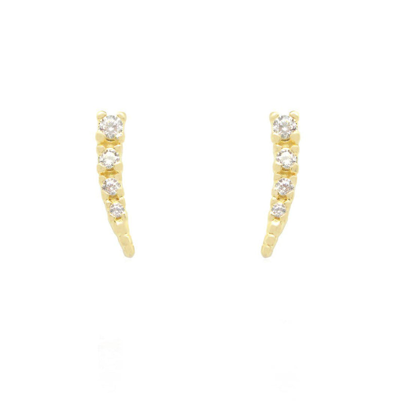 Brinco Ear Cuff Mini Ceci Zircônias Folheado a Ouro 18k - Piuka