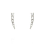 Brinco Ear Cuff Mini Ceci Zircônias Folheado em Ródio Branco - Piuka