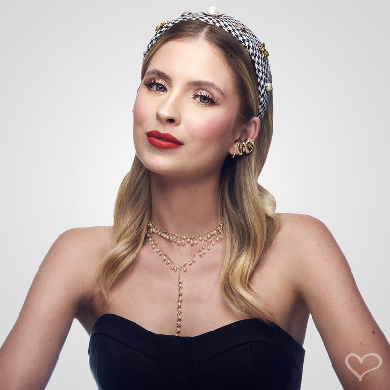 Brinco Ear Cuff Rafaela Pérolas Folheado a Ouro 18k - Piuka