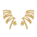 Brinco Ear Cuff Rafaela Pérolas Folheado a Ouro 18k - Piuka