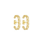 Brinco Ear Hook Brooke Elos Folheado a Ouro 18k - Piuka