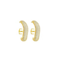 Brinco Ear Hook Lorena Zircônias Folheado a Ouro 18k - Piuka