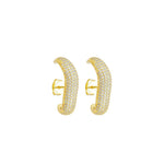Brinco Ear Hook Lorena Zircônias Folheado a Ouro 18k - Piuka