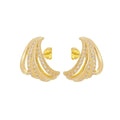 Brinco Ear Hook Serena Zircônias Folheado a Ouro 18k - Piuka