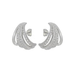 Brinco Ear Hook Serena Zircônias Folheado em Ródio Branco - Piuka