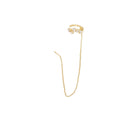Brinco Ear Line Unitário Laís Zircônias Folheado a Ouro 18k - Piuka