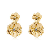 Brinco Flor Tulipa Dourado Piuka - Piuka