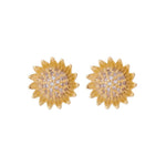 Brinco Girassol Analice Zircônias Folheado a Ouro 18k - Piuka
