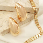 Brinco Hailey Gota Grande Folheado a Ouro 18k Piuka - Piuka