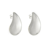 Brinco Hailey Gota Grande Folheado em Ródio Branco Piuka - Piuka