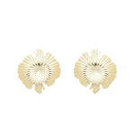 Brinco Isadora Matelado Flor Folheado a Ouro 18k - Piuka