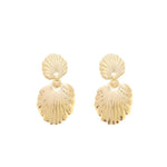 Brinco Kally Concha Folheado a Ouro 18k - Piuka