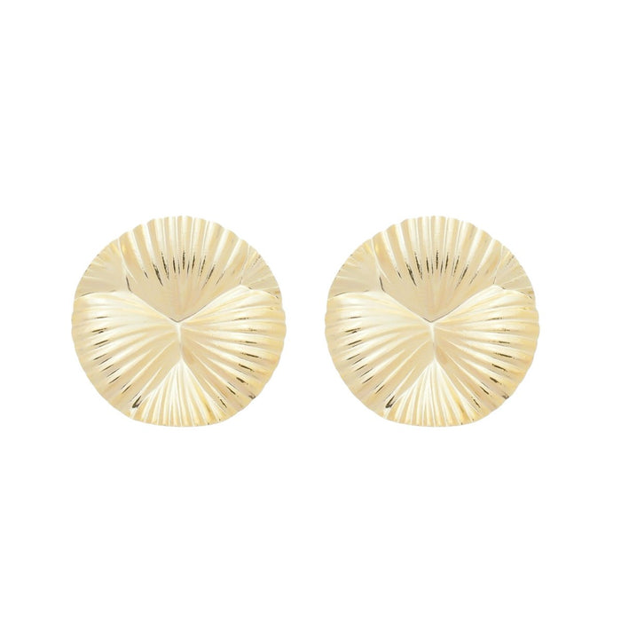 Brinco Karol Matelado Redondo Folheado a Ouro 18k