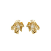 Brinco Liane Flor Pérola Dourado - Piuka