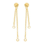 Brinco Lila Estrela Fio Zircônia Folheado a Ouro 18k - Piuka