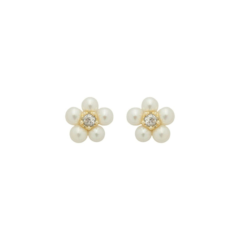 Brinco Maria Flor Pérolas Folheado a Ouro 18k - Piuka