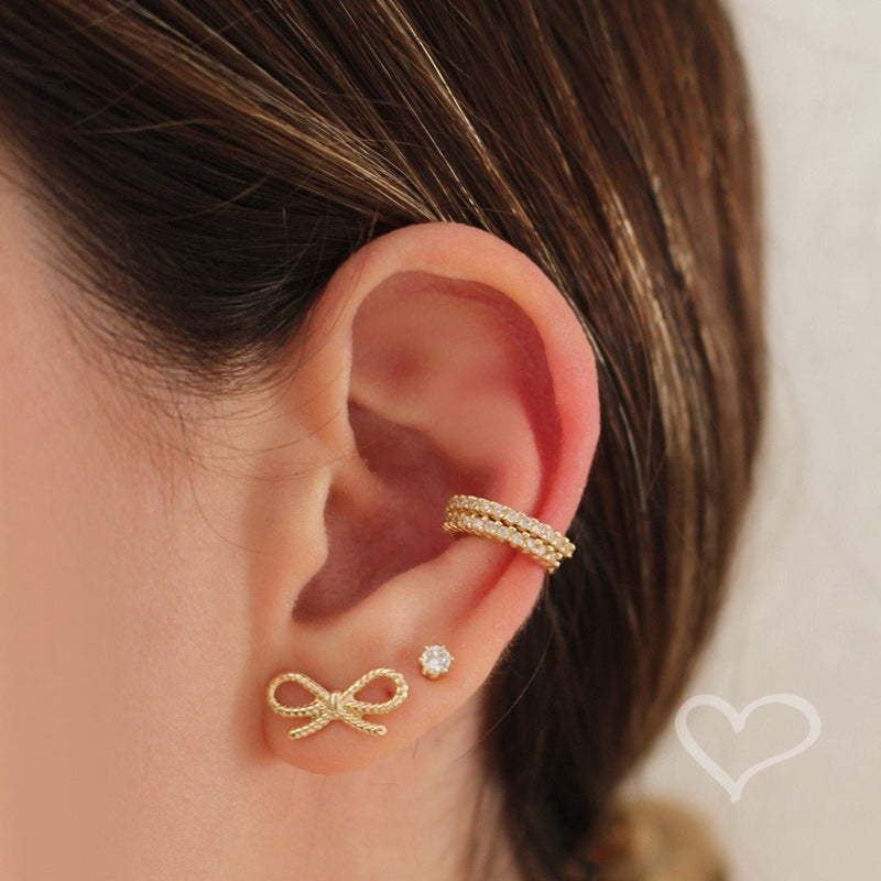 Brinco Nat Lacinho Folheado a Ouro 18k - Piuka