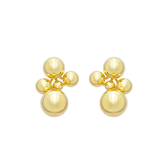 Brinco Orgânico Esferas Talita Folheado a Ouro 18k