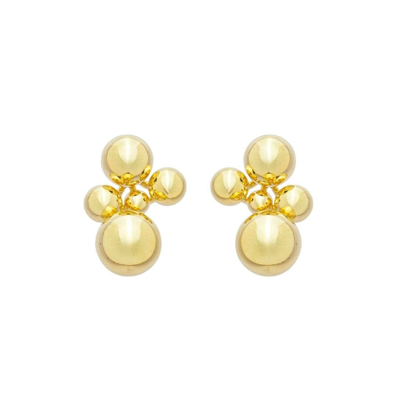 Brinco Orgânico Esferas Talita Folheado a Ouro 18k - Piuka
